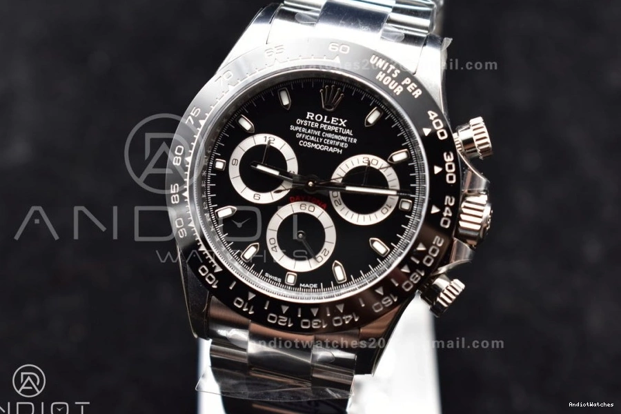 SS Daytona Dial And 728 MoistureWicking 116500 V3 Bracelet Black Case Clean 904L 0125